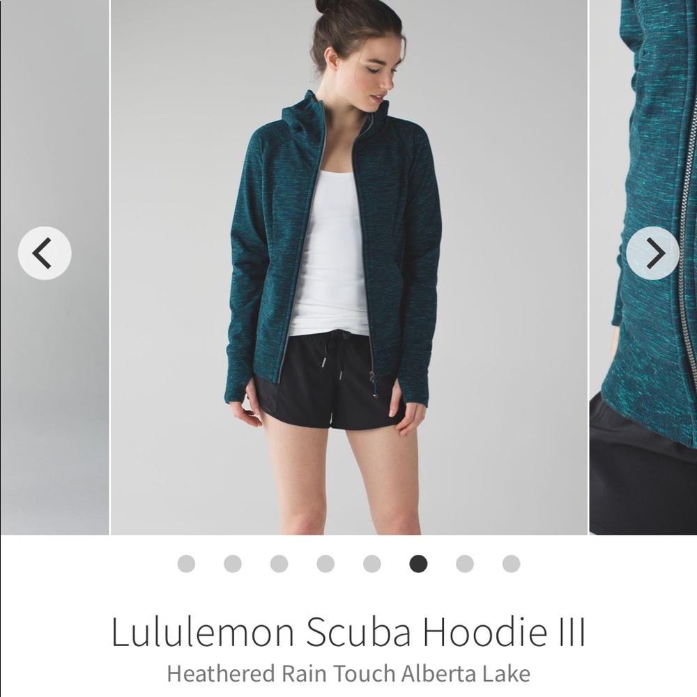 Lululemon Scuba Hoodie III Terry Heathered Rain Touch Alberta Lake sz. 8